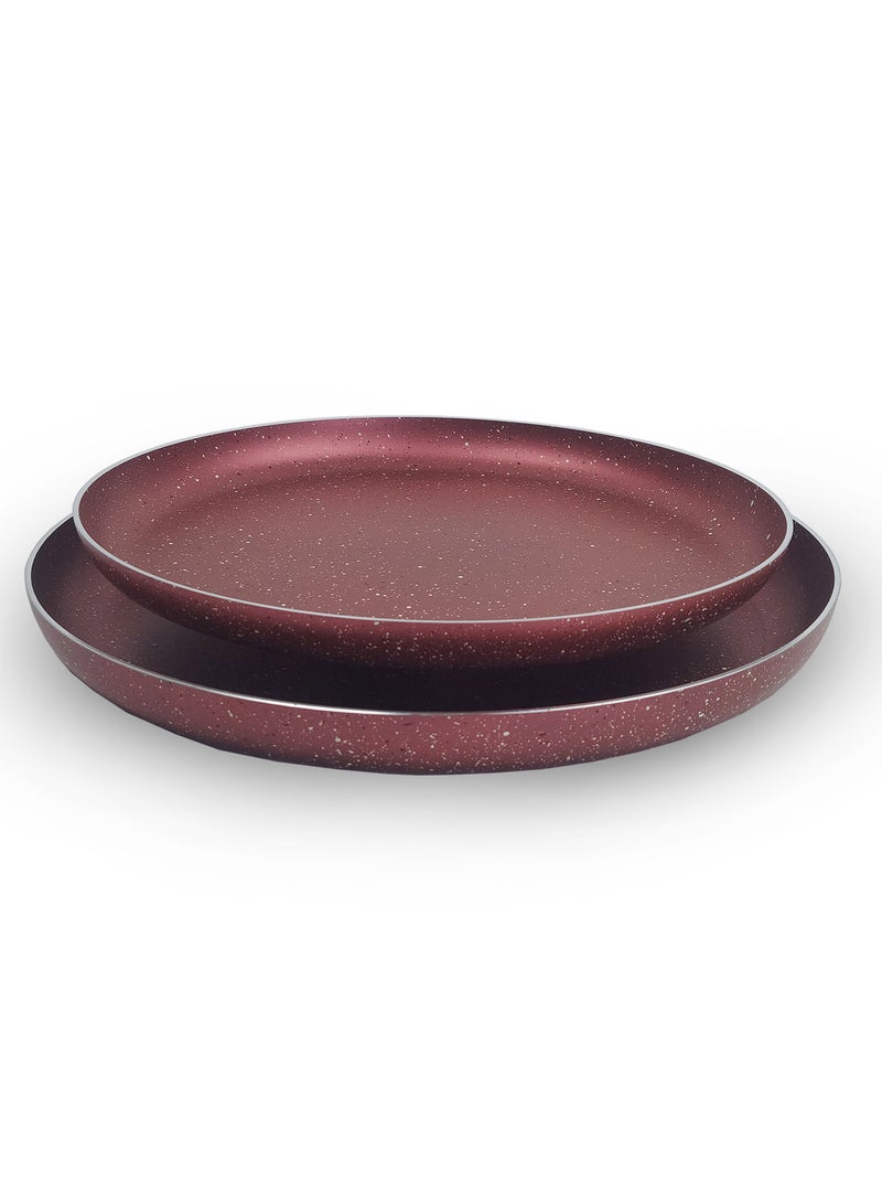 ايه كيه واي طقم صوانى بيتزا جرانيت تركى 2 ق صينية 30 سم - صينية 26 سم ماركة آكى - Image 1