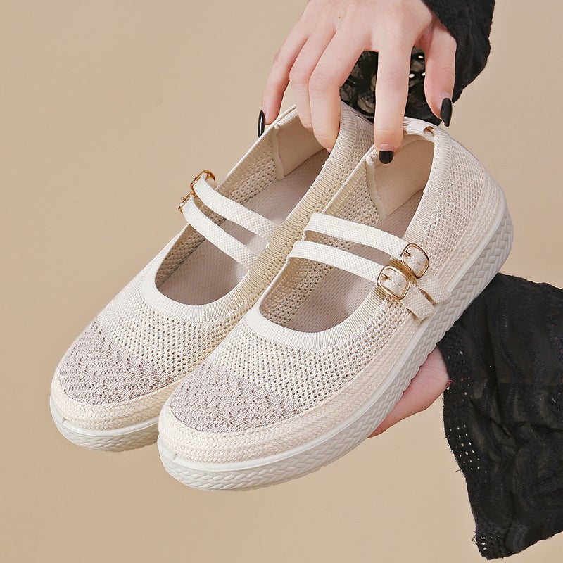 Women's Breathable Knit Slip-On Loafers - Image 1