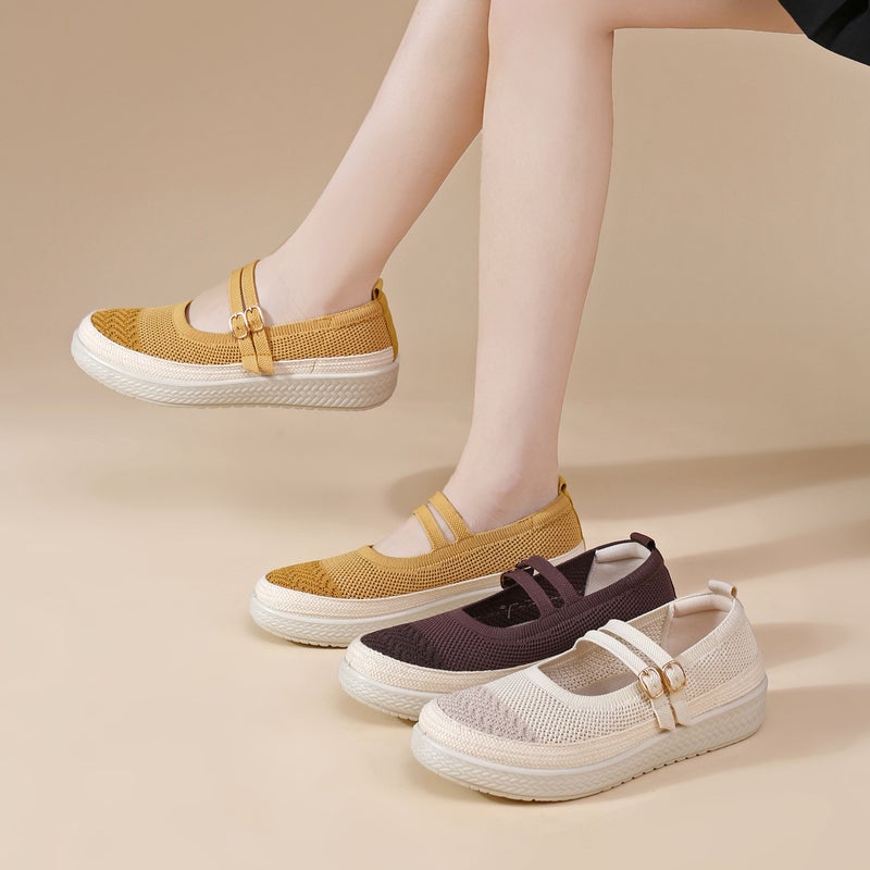 Women's Breathable Knit Slip-On Loafers - Image 4
