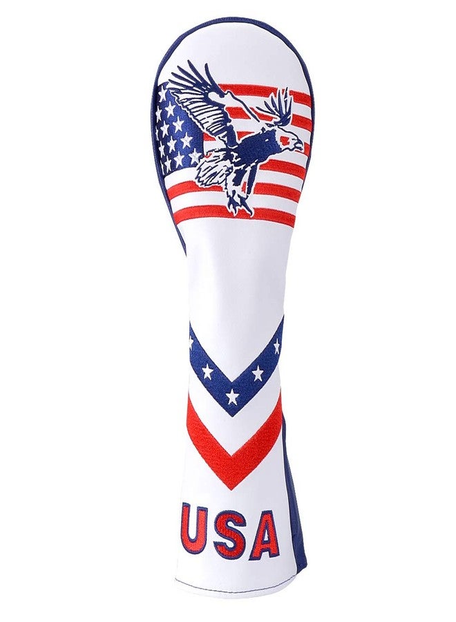 GOOACTION USA Eagle Golf Hybrid Headcover – Stars & Stripes with Eagle 3D Puffy Embroidery, Waterproof PU Leather, Stretch-Fit Closure, Universal for Hybrid Clubs - Image 1