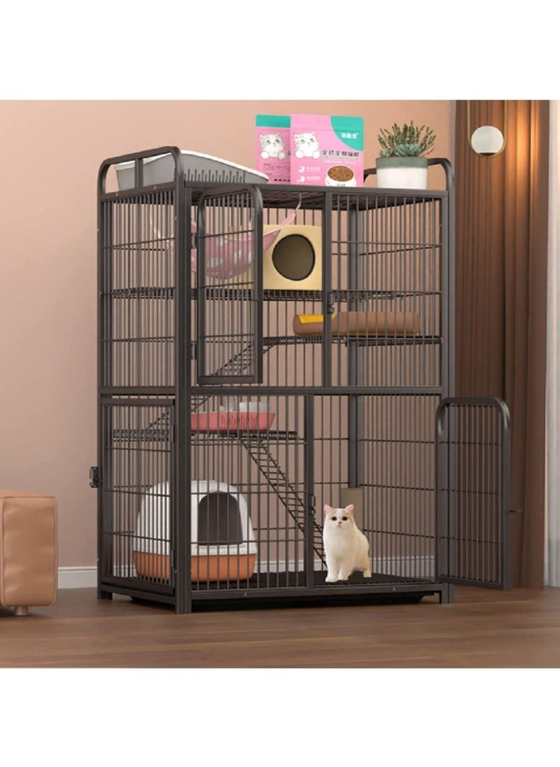 LIMOS Pet Cage Playpen Box Kennel Crate with Hammock Wheels and Removable Tray for Cat and Dog  - Image 3