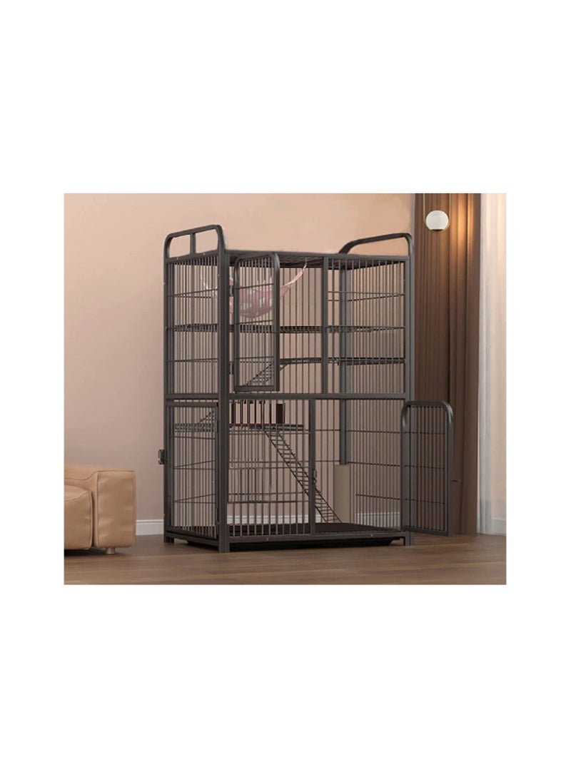 LIMOS Pet Cage Playpen Box Kennel Crate with Hammock Wheels and Removable Tray for Cat and Dog  - Image 4