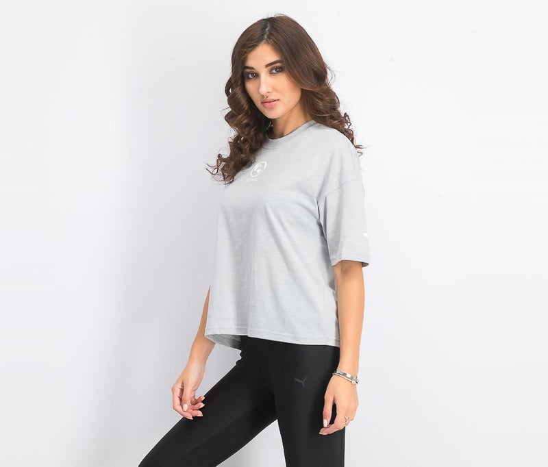 PUMA Women X SG Loose,Fit Top, Light Grey Heather - Image 4