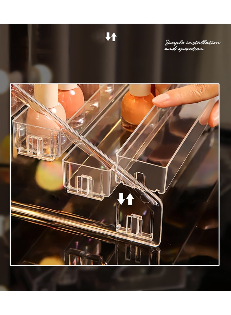 رف منظم لطلاء الأظافر من الأكريليك، حامل ذو 7 طبقات، رف لعرض طلاء الأظافر الجل، منظم للنظارات الشمسية، رف لتخزين الزيوت العطرية - Image 3