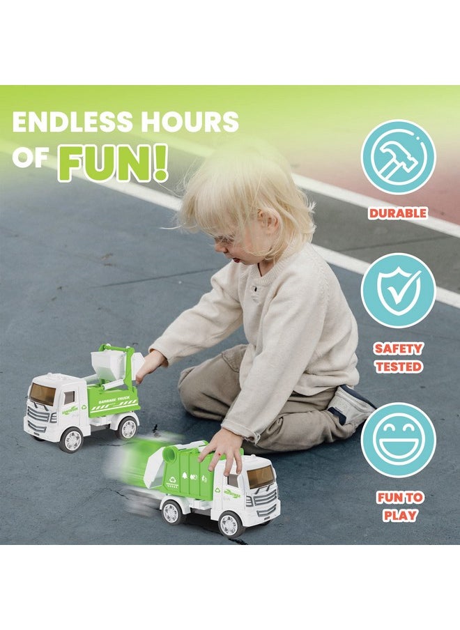 Kidsthrill - Small Toy Garbage Truck Toys For Boys & Girls Aged 3-12 - 4Pcs Set With Different Models, Garbage Truck Trash Truck & Dump Truck - Image 1