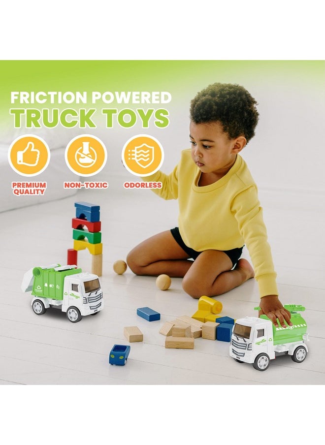 Kidsthrill - Small Toy Garbage Truck Toys For Boys & Girls Aged 3-12 - 4Pcs Set With Different Models, Garbage Truck Trash Truck & Dump Truck - Image 1