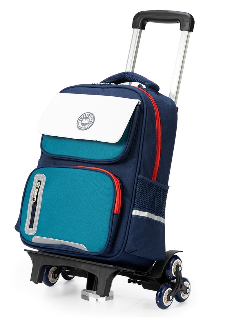 Eazy Kids School Bag With Trolley - Blue  - Image 1