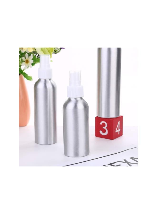 3Pcs 120ML 150ML 250ML Aluminum Perfume Bottle Spray Nozzle Bottle Bottle Travel Bottle Aluminium Refillable Liquid Bottle (White) - Image 2
