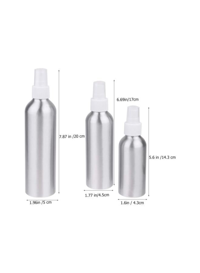 3Pcs 120ML 150ML 250ML Aluminum Perfume Bottle Spray Nozzle Bottle Bottle Travel Bottle Aluminium Refillable Liquid Bottle (White) - Image 4
