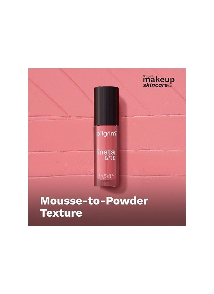PILGRIM Pilgrim 3 in 1 Lip, Cheek And Eye Tint With Goodness Of Spanish Squalane, Almond Oil, Avocado Oil and Macadamia Nut Oil | Long Lasting Nourishment | Blends Easily 2.5gm (Coral Story - 02)  - Image 3