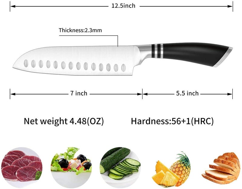 ZONKU INDIA ZONKU INDIA High Carbon Stainless Steel Chef Knife Stain and Corrosion Resistant  - Image 5
