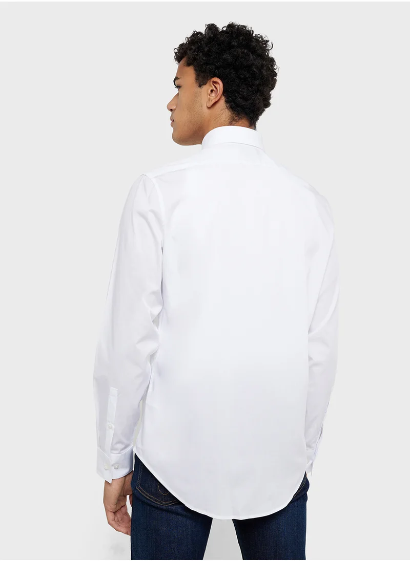 كالفن كلاين Regular Fit Stretch Poplin Dress Shirt