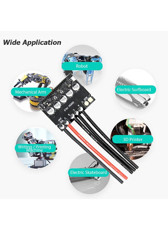 Generic - ODESC V4.0 Driver Board 8-24V 4 Layers Type-C Interface Brushless Motor Driver Module With Heat Sink for DIY Robot / Mechanical Arms / Car Model / Ship Model / 3D Printer / Pan Tilt Slide - Image 1