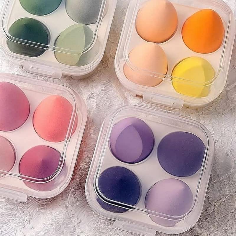 Generic 4 Piece Beauty Blender With Storage Box Makeup Sponge for Blending Face Makeup Foundation Powder Sponge Beauty Tools Women Makeup Accessories Blender Color May Vary  - Image 5