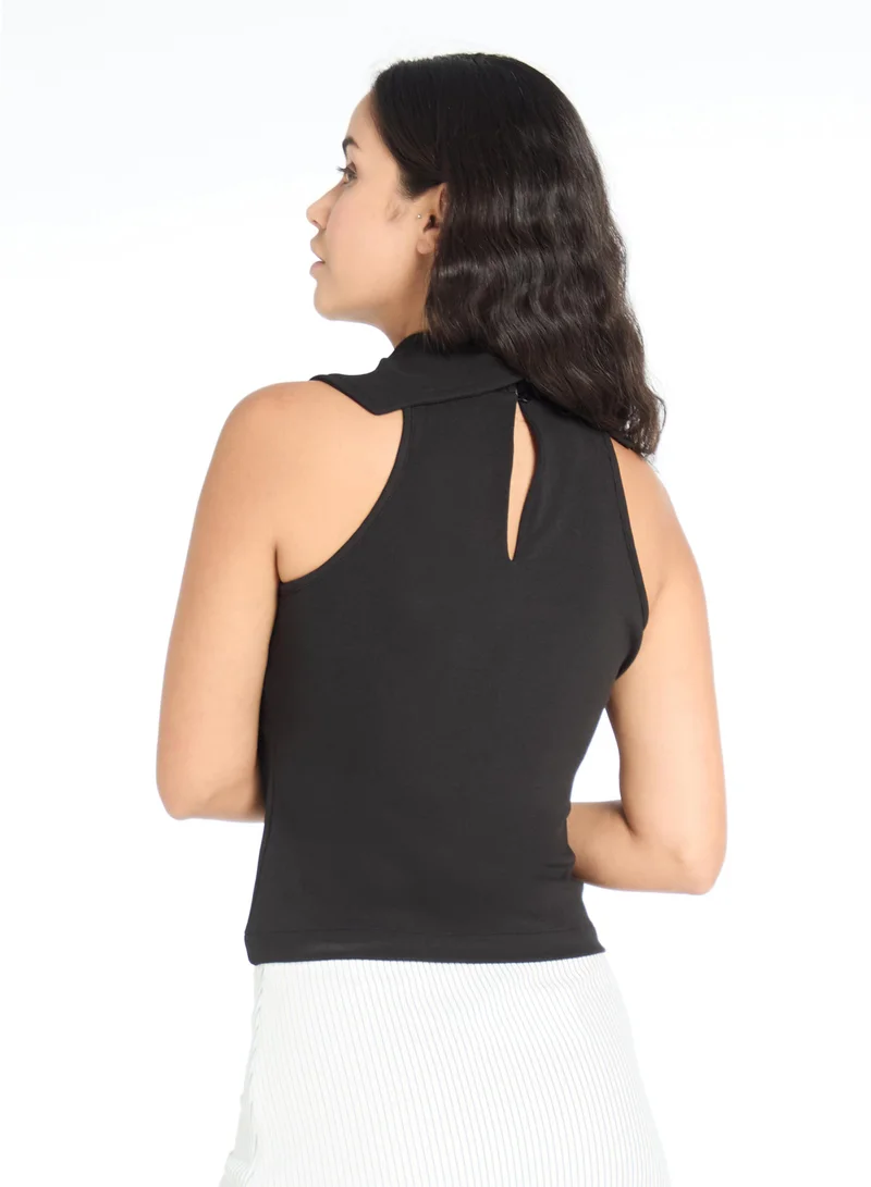 The Label Life Halter Collared Tank