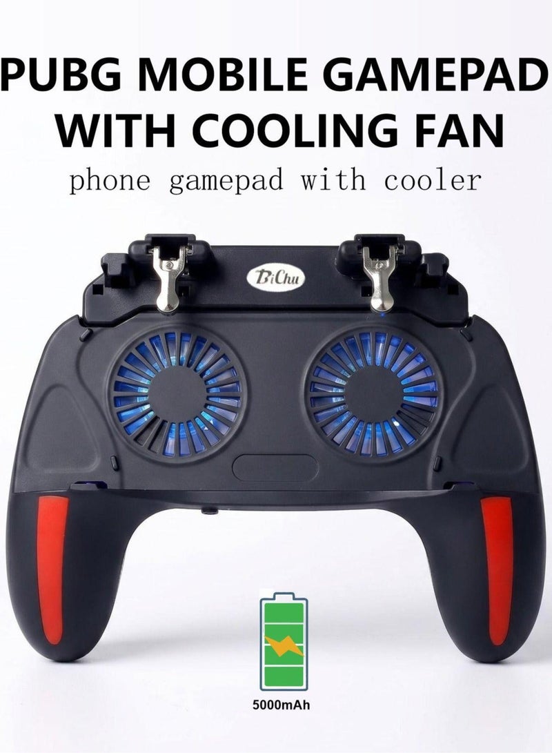 IASX Mobile Gaming Combo: PUBG Gamepad Cooling Fan 5000mAh + Magnetic Speaker for iPhone Android - Image 3