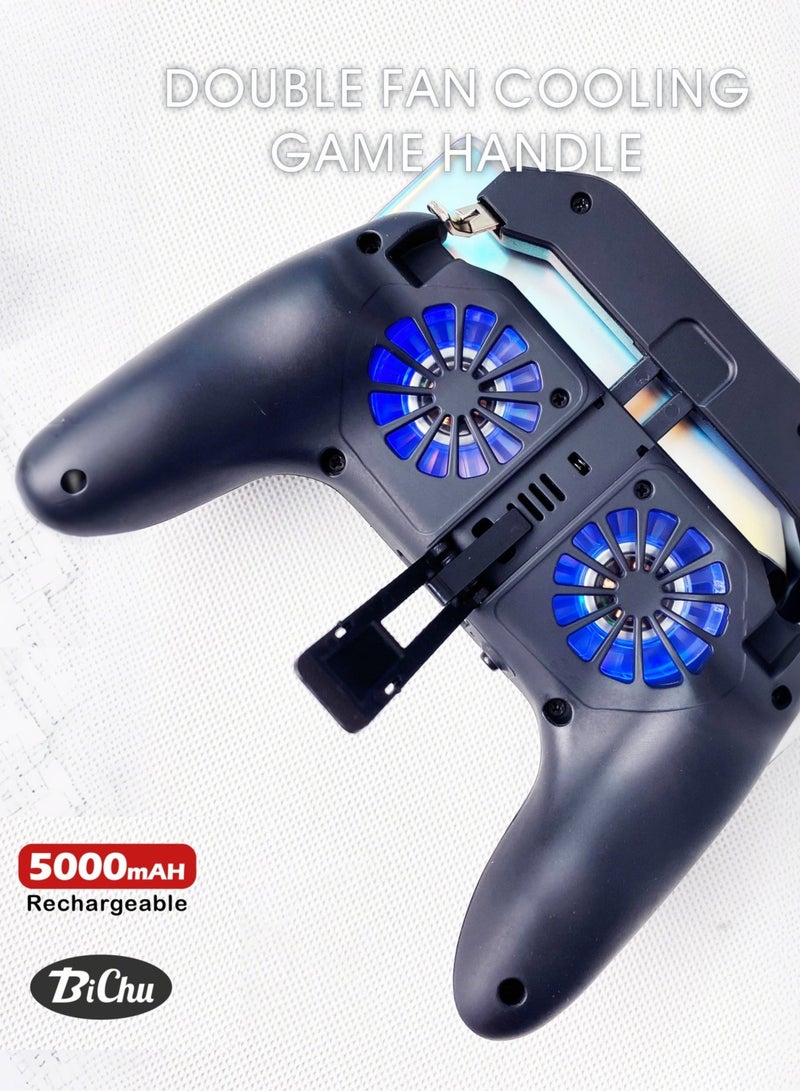 IASX Mobile Gaming Combo: PUBG Gamepad Cooling Fan 5000mAh + Magnetic Speaker for iPhone Android - Image 5