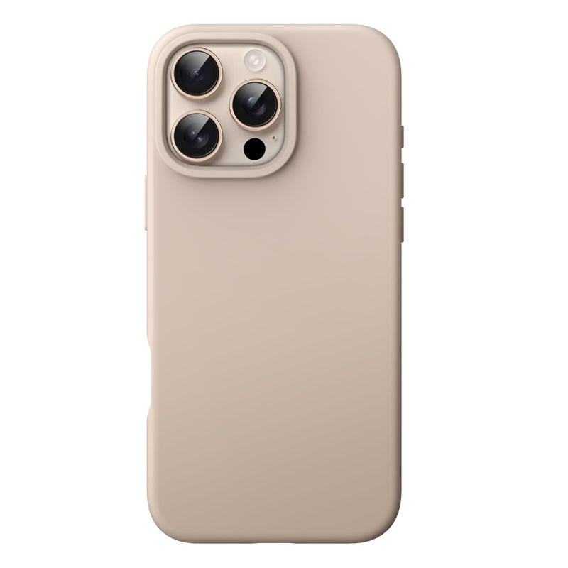 Jetech غطاء سائل سيليكون من JETech لجهاز iPhone 16 Pro Max 6.9 إنش بلمسة ناعمة للغاية غطاء واقي كامل الجسم مضاد للخدش ومقاوم للصدمات مع بطانة من الألياف الدقيقة بلون التيتانيوم الصحراوي - Image 2
