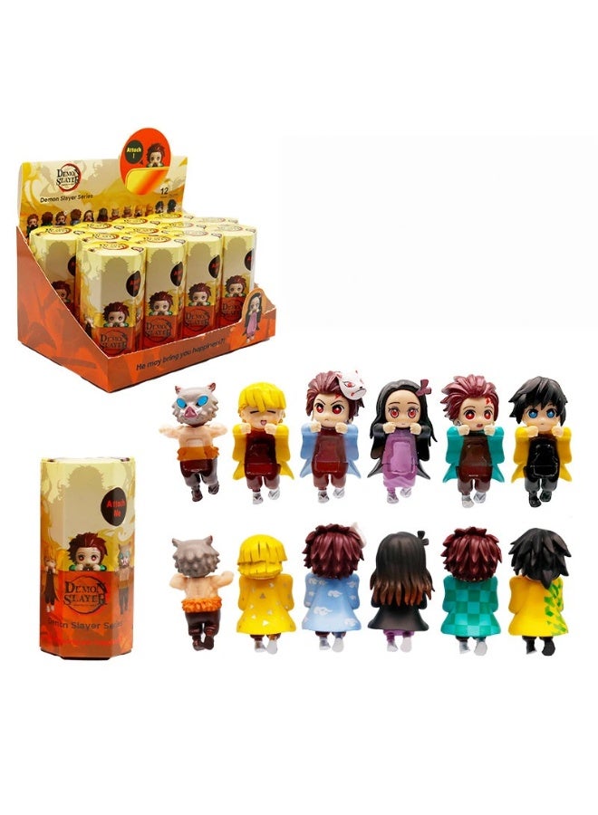 general Demon Slayer desktop decoration 12 Demon Slayer lying Character Model collection Decoration toys gifts for family and friends - Image 2