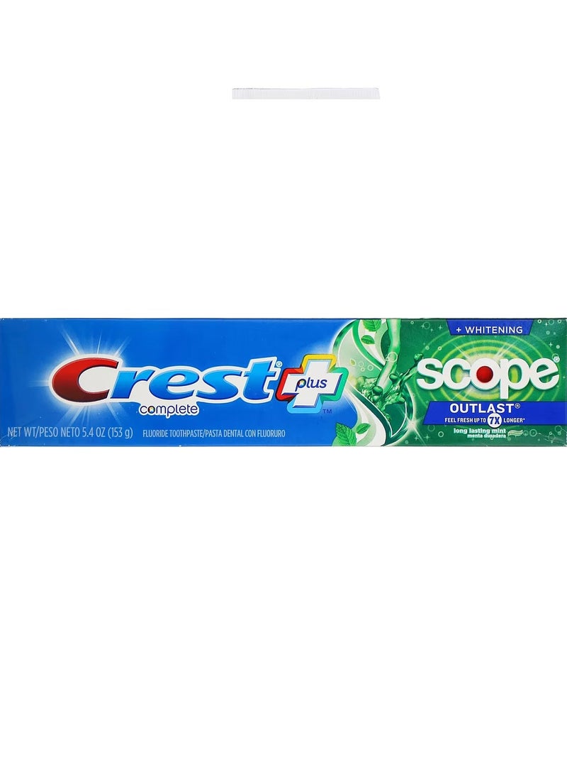 Crest Whitening  Fluoride Toothpaste Long Lasting Mint 5.4 oz 153 g