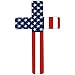 DAJDC Flag Cross US United States of America USA Car Truck Window Decal Sticker Patriotic Auto Bumper Vinyl for Car Truck Patriotic Religious 5 Inch - Image 2