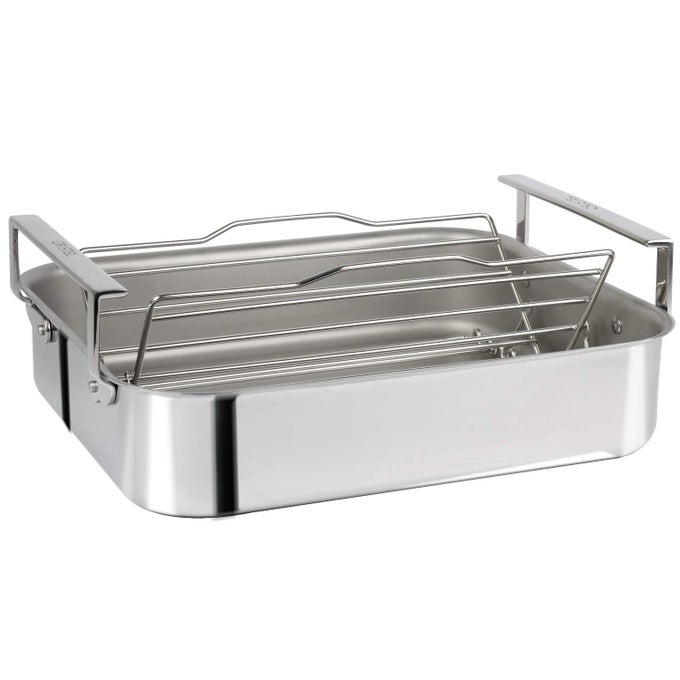 1810 STAINLESS STEEL 3PLY ROASTER WITH ROASTING RACK
