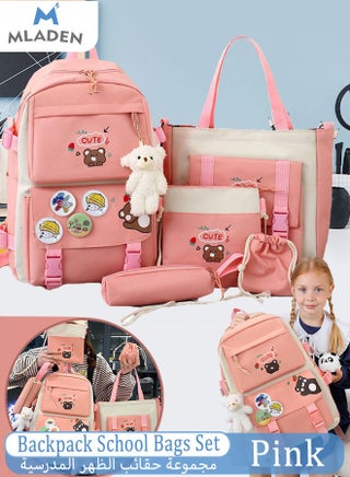 MLADEN Pcs adult Backpack School Bags Set Backpacks with Pendant