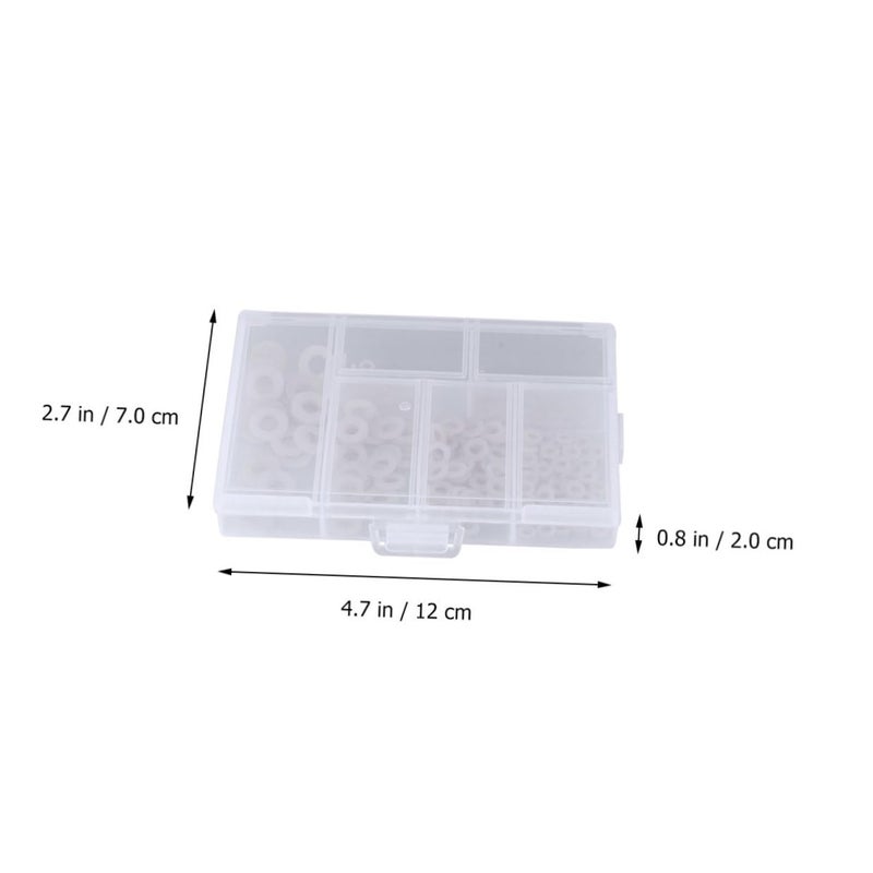 M2 5 M5 White Nylon Washers Flat Gasket Rings Spacers Seals 250Pcs Industrial Fastening - Image 3