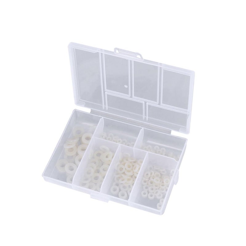 M2 5 M5 White Nylon Washers Flat Gasket Rings Spacers Seals 250Pcs Industrial Fastening - Image 2