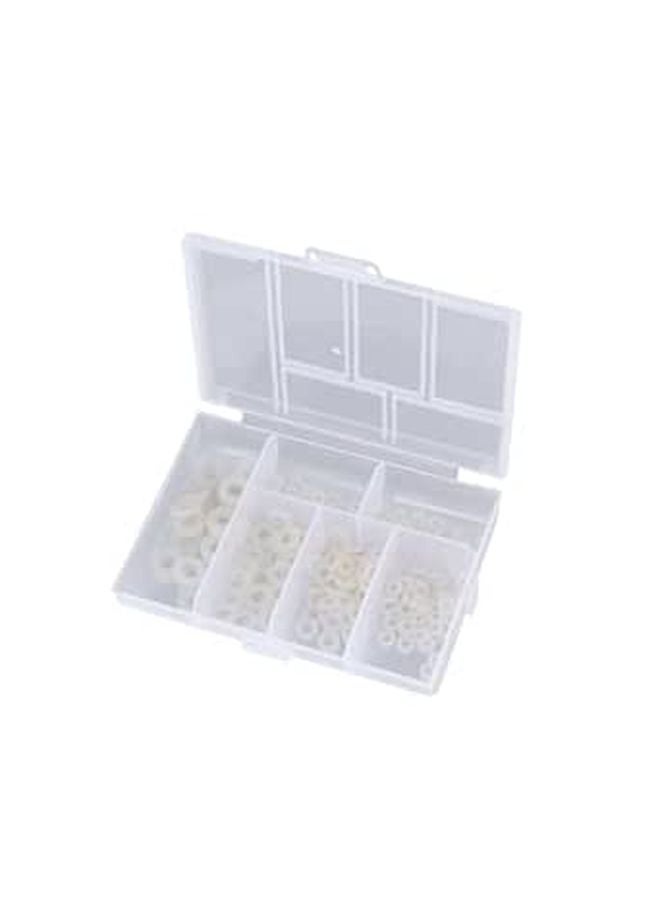M2 5 M5 White Nylon Washers Flat Gasket Rings Spacers Seals 250Pcs Industrial Fastening - Image 1