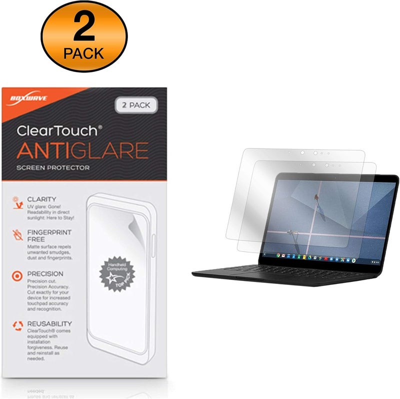 BoxWave Screen Protector Compatible with Google Pixelbook Go - ClearTouch Anti-Glare (2-Pack), Anti-Fingerprint Matte Film Skin - Image 2