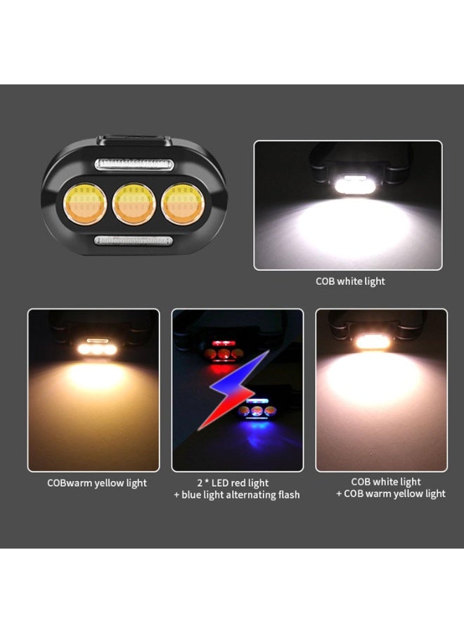 كشاف رأس COB LED متعدد الوظائف – محمول وخفيف الوزن، مصنوع من ABS عالي الجودة، إضاءة فائقة السطوع، قابل لإعادة الشحن عبر Type-C، مع مؤشرات ذكية للبطارية ووضع التشغيل – مثالي للتخييم، وصيد الأسماك، والرحلات - Image 4
