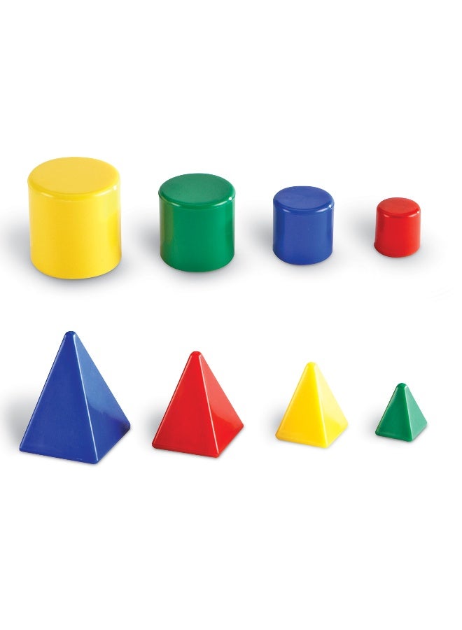 ليرننج ريسورسز موارد تعليمية صغيرة من GeoSolids، مجموعة من 32 قطعة، مناسبة للأعمار من 5 سنوات فما فوق، أشكال هندسية ثلاثية الأبعاد عملية لمهارات الرياضيات المبكرة - Image 4