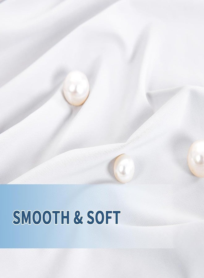 Craftelio Cooling Pillowcases (Set of 2) with 3 Free Scrunchies – Soft & Breathable Fabric | Hair & Skin Friendly Pillow Covers for Beauty Sleep (White) - Image 3