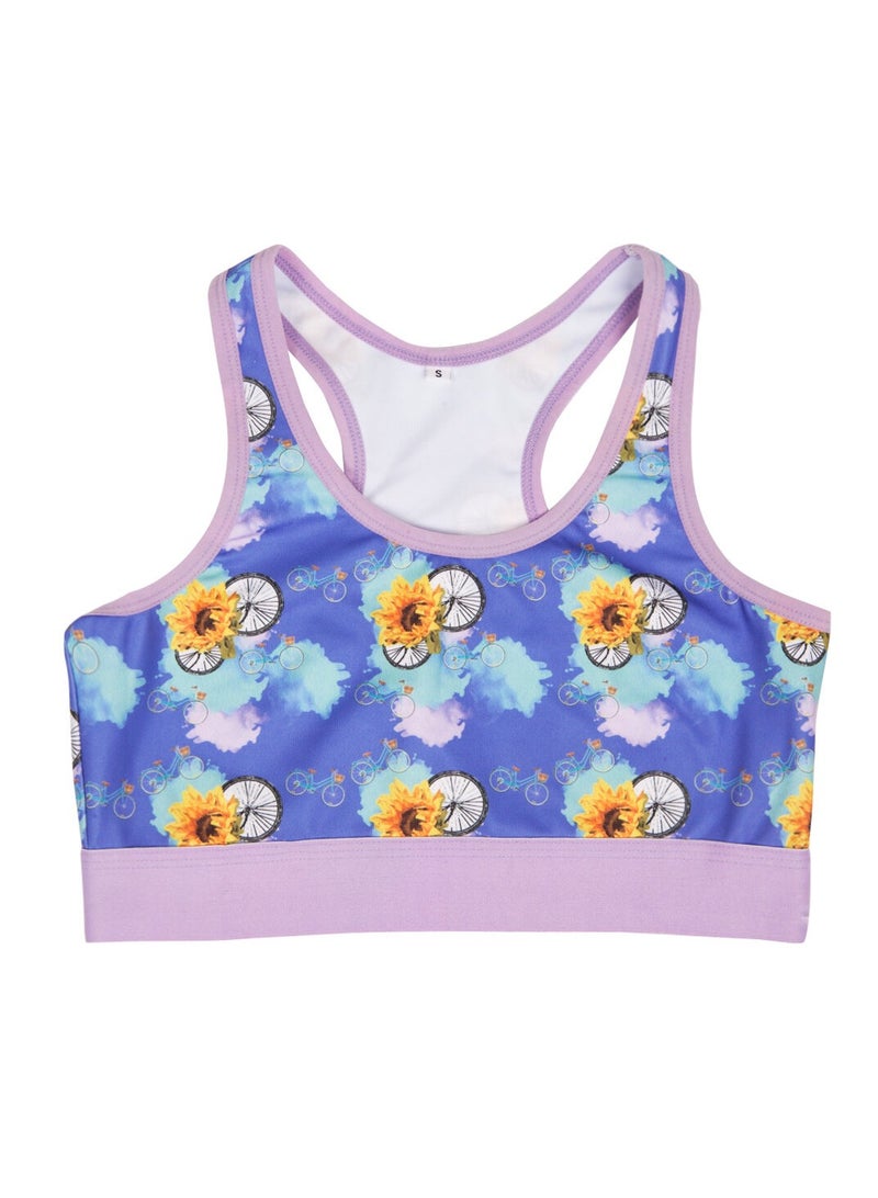Biggdesign Women Bustier, Sleeveless, Polyester Cotton Fabric, Custom Artist Design, Sportswear for Women – Size M, Made in Turkey  - Image 1