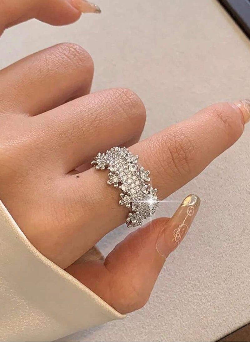 فيفتي 50 خاتم نسائي أنيق من الاستانلس ستيل بمقاس موحد - Image 2