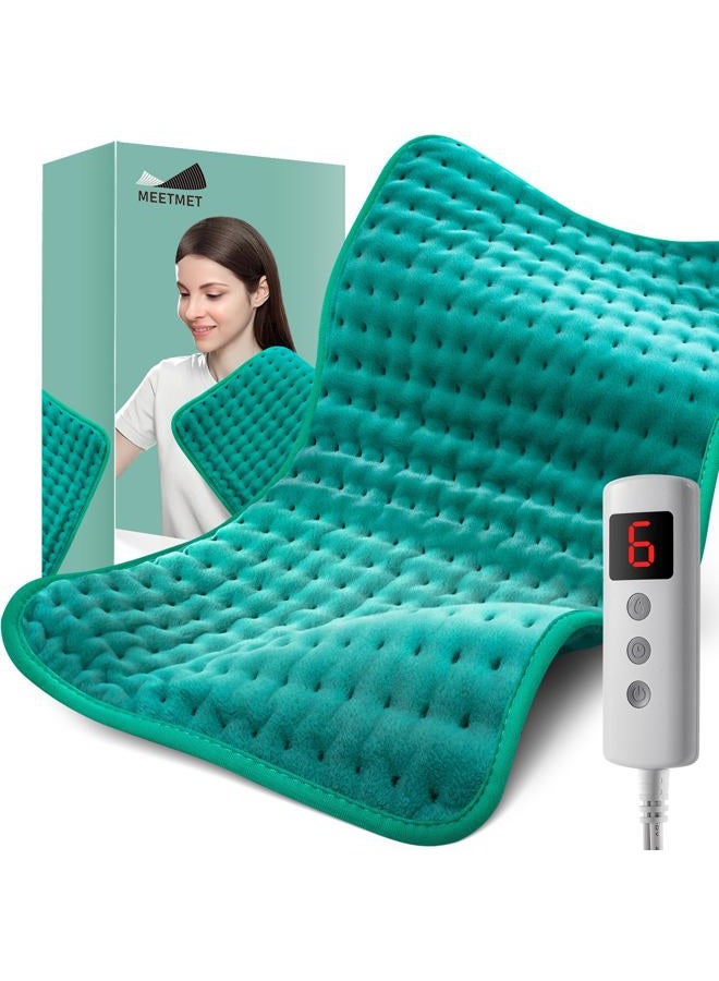 MEETMET Christmas Gifts Heating Pad for Back, Neck, Shoulder Pain and Cramps, Electric Heat Pads with Auto Shut Off, Moist Dry Heat Options, Gifts for Women, Men, Mom, Dad, Wife, Husband, Daughter,Son - Image 1