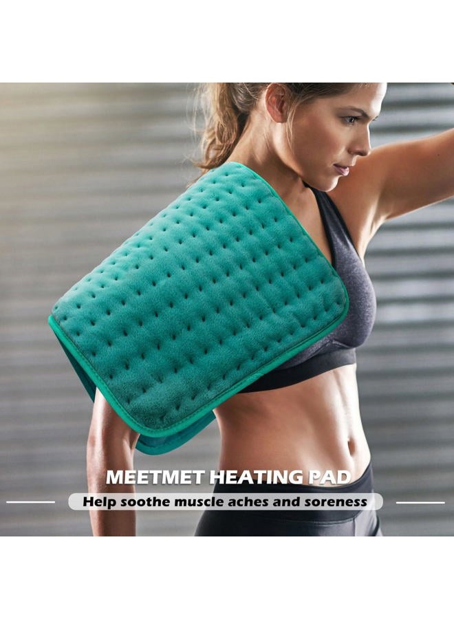 MEETMET Christmas Gifts Heating Pad for Back, Neck, Shoulder Pain and Cramps, Electric Heat Pads with Auto Shut Off, Moist Dry Heat Options, Gifts for Women, Men, Mom, Dad, Wife, Husband, Daughter,Son - Image 2