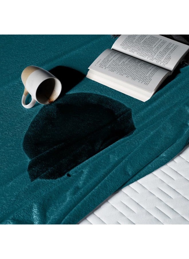 Sleepyhead Sleepyhead Bamboo Feel Terry Waterproof Mattress Protector; (75" x 48" Inches Double Size; Deep Teal) - Image 2
