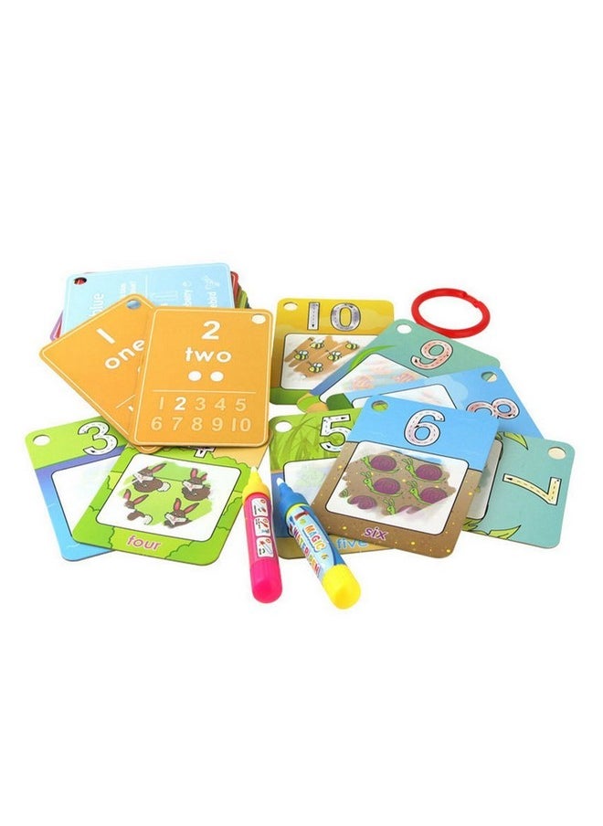 Coolplay Coolplay Water Coloring Cards Learning Number Shape Color Toddler Girl Toy Water Paint Cards Airplane Activities for Kids Toy  - Image 2