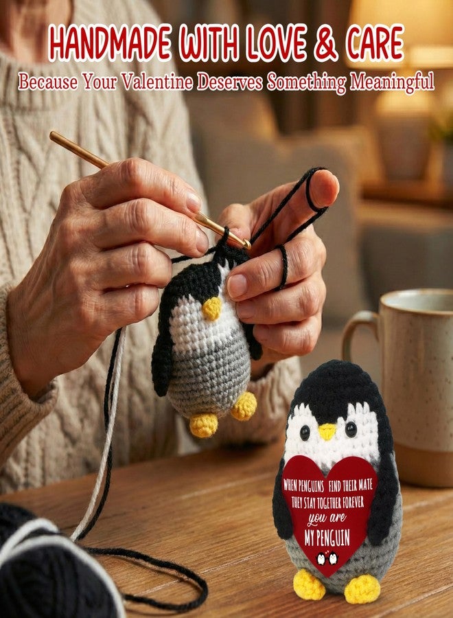 BharatBazaar Crochet Toys, Valentines Day Gifts, Positive Penguin Crochet - Anniversary Birthday Gifts for Men Women Boyfriend Girlfriend Husband Wife, Couple Valentines Gift, I Love You Gift for Him Her Mom - Image 4