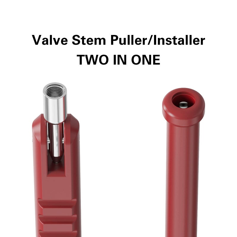 CKAuto Tire Valve Stem Puller/Installer with Tire Valve Core Tool, No Scratch High Tensile Strength Red Plastic Tire Valve Tool - Image 2