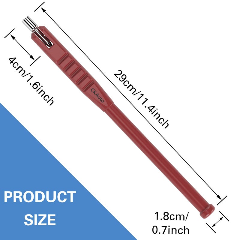 CKAuto Tire Valve Stem Puller/Installer with Tire Valve Core Tool, No Scratch High Tensile Strength Red Plastic Tire Valve Tool - Image 3