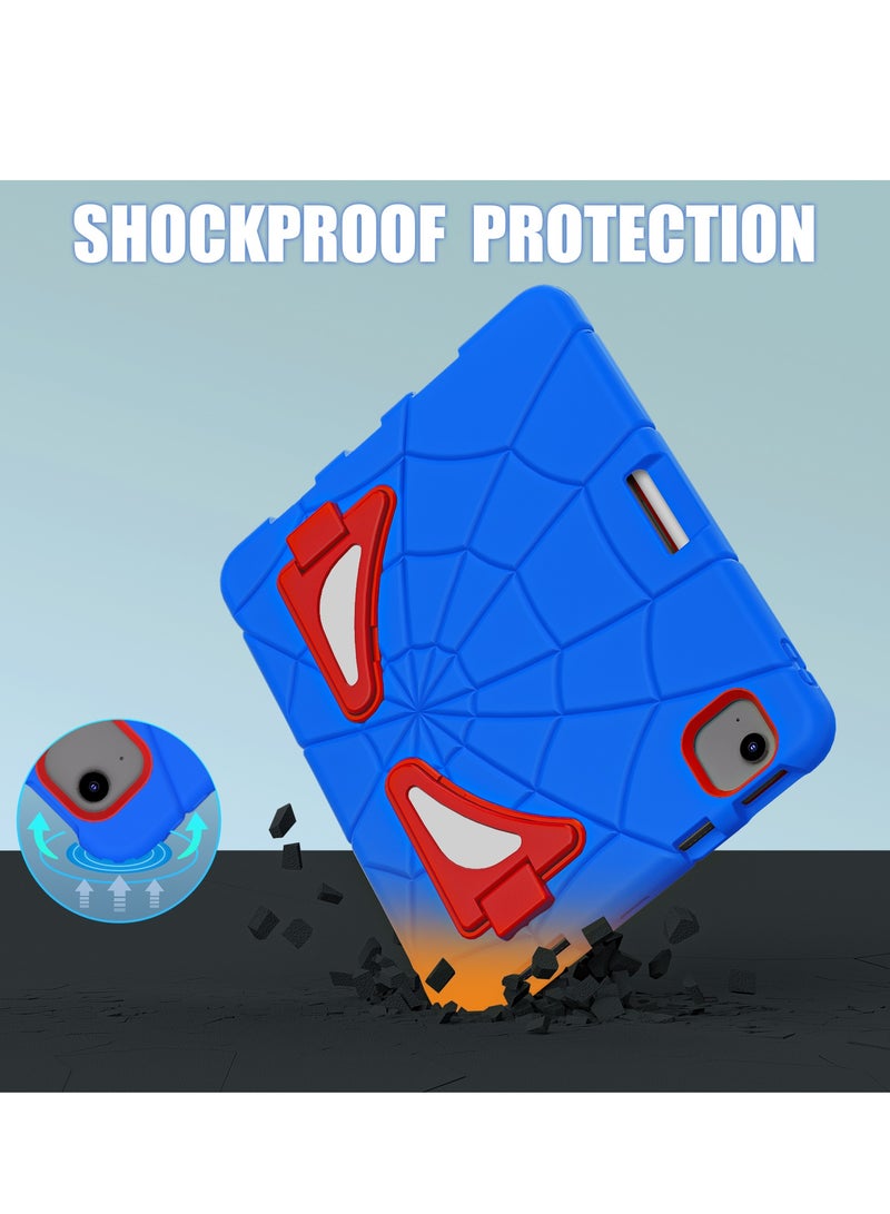 Spider Style Case Compatible for iPad Air 11 inch M2 2024 /iPad  Air 11 inch M3 2025 Shockproof Protective Cover with Pencil Holder Kickstand for Kids Children - Image 3