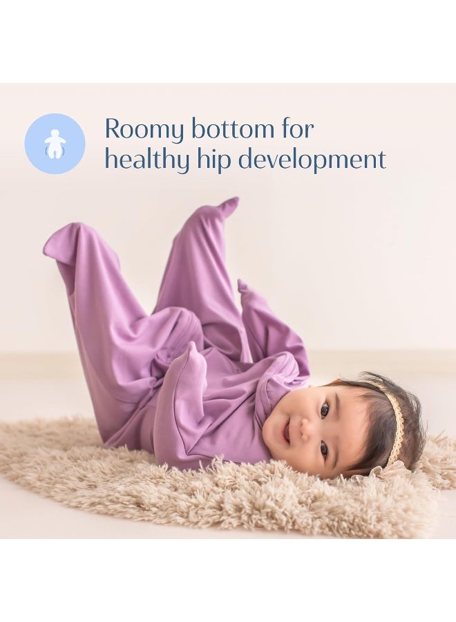 SleepingBaby Zipadee-Zip Transition Swaddle - Cozy Baby Swaddle Blanket with Zipper Convenience - Roomy Wearable Blanket for Easy Diaper Changes - Classic Lavender, Small (4-8 Month) - Image 4