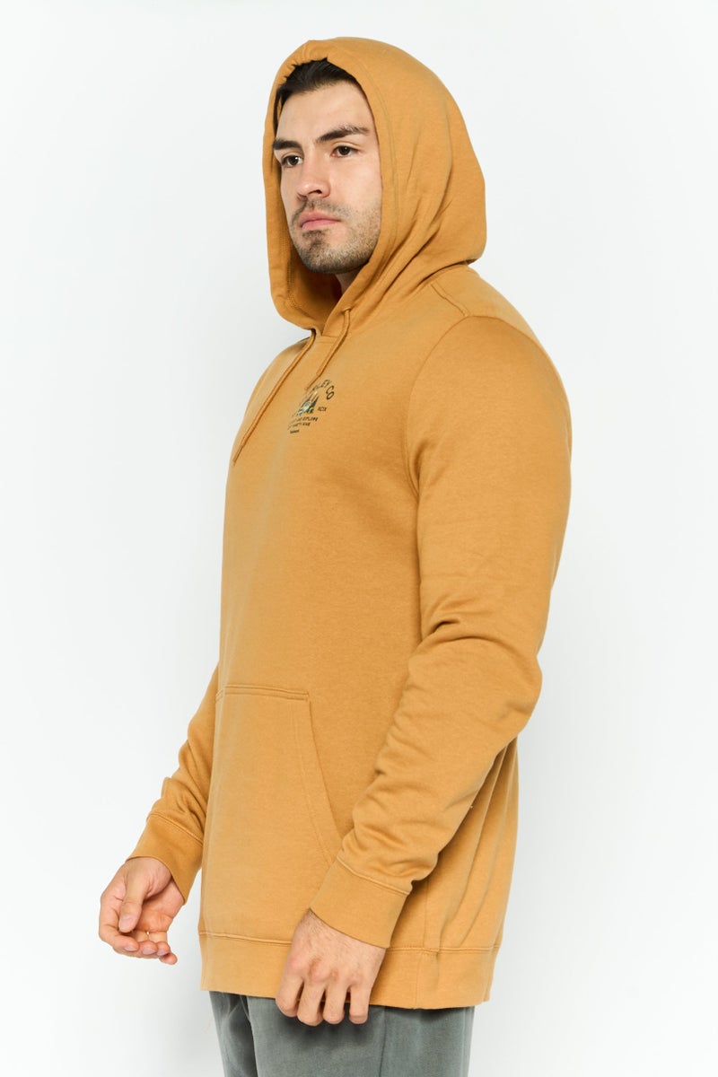 Hurley سويت شيرت رياضي للرجال بأكمام طويلة مناسب للخارج، تان - Image 4
