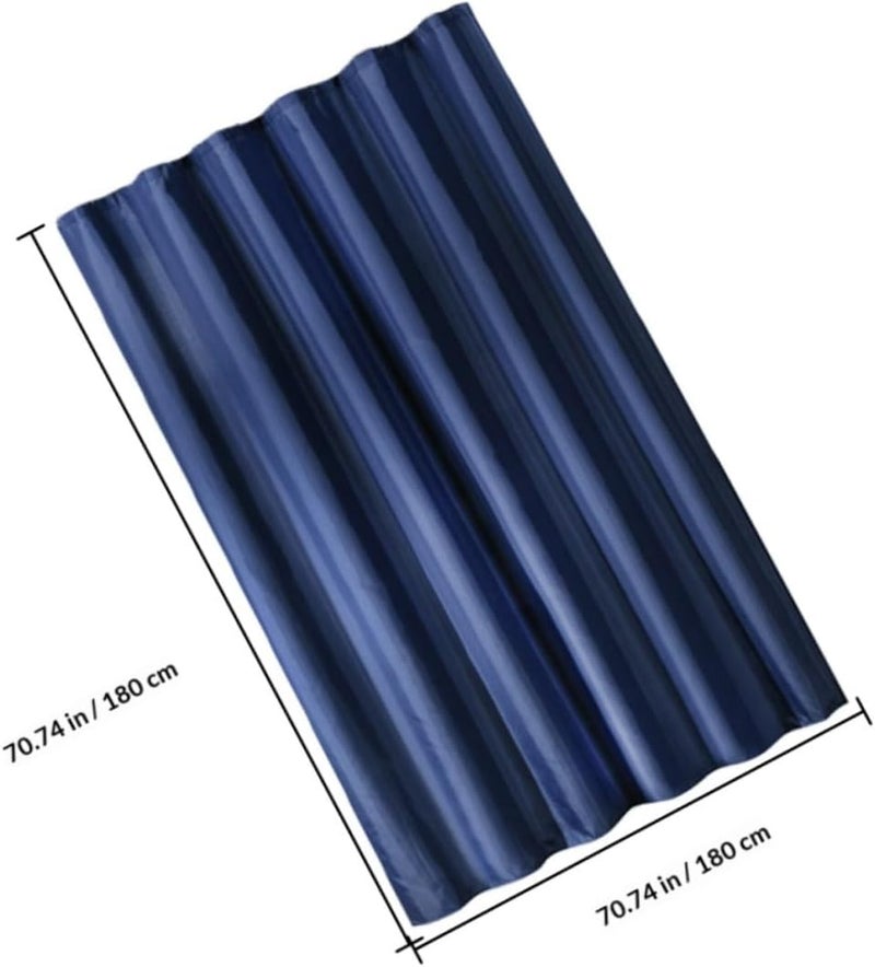 GALPADA Waterproof Polyester Bath Shower Curtain 180x180cm Thickened Blue Hanging Curtain for Bathroom Bathtub - Image 2