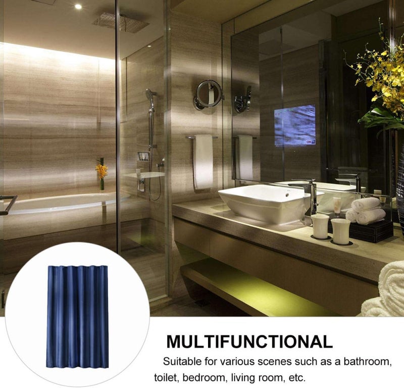 GALPADA Waterproof Polyester Bath Shower Curtain 180x180cm Thickened Blue Hanging Curtain for Bathroom Bathtub - Image 5