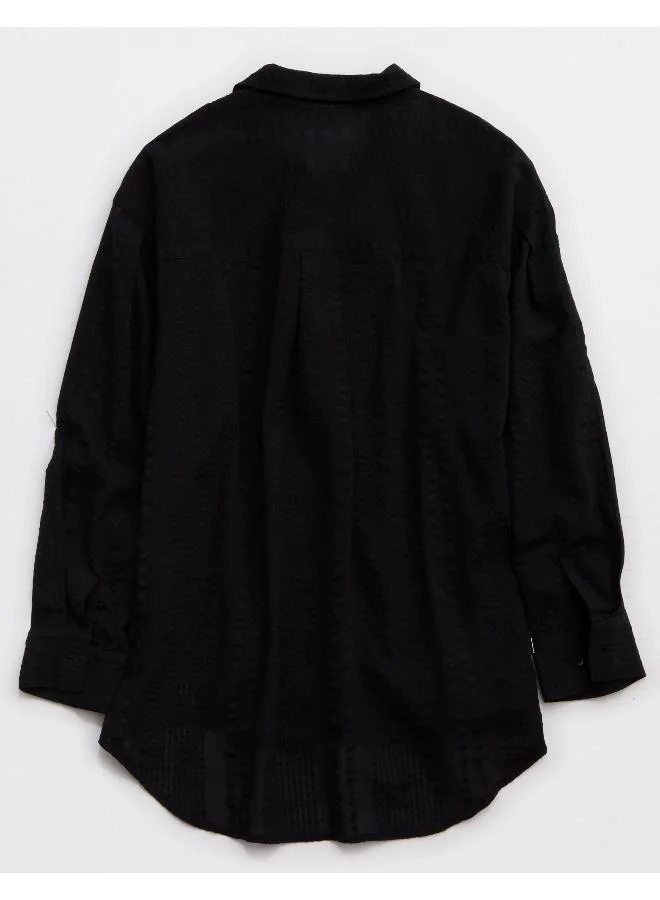 آري من امريكان ايجل Aerie Seersucker Cover Up Shirt