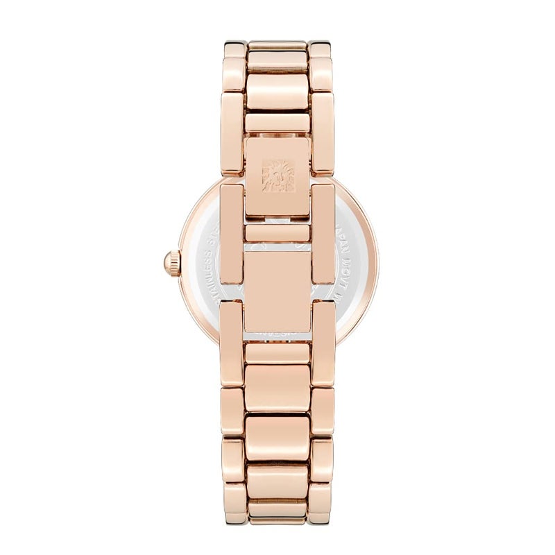 Anne Klein Women's Japanese Quartz Dress Watch with Metal Strap, Rose Gold, 16 (Model: AK/1362BYRG) - Image 3